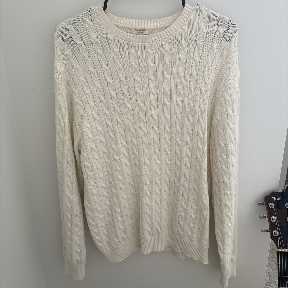 Brandy Melville Cream Cable Knit Sweater
